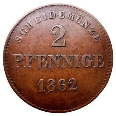 NumisMATI (nr. 304) 2 fenigi 1862