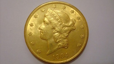 Moneta 20 dolarów USA 1904 S stan 1-