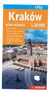 KRAKÓW - PLAN MIASTA 1:20 000 PRACA ZBIOROWA