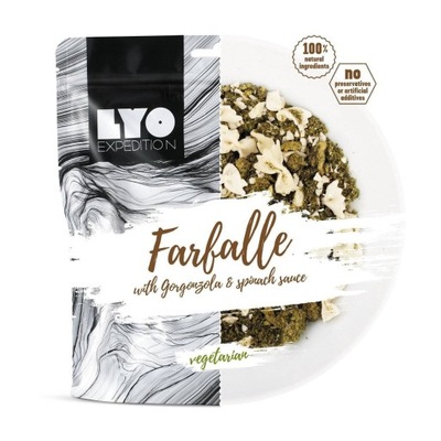 LYOFOOD FARFALLE W SOSIE SZPINAKOWO-SEROWYM 500g