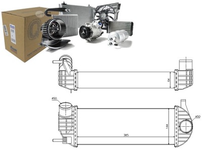 Интеркулер nissens rt4471 ic193 8ml376755541 8ml3 фото №1