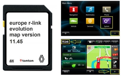 Mapa Karta Renault R-LINK Evolution 11.45 Europa 2026 Radary Lektor PL