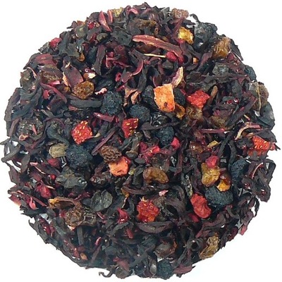 Herbata owocowa liściasta malina poziomka 50g