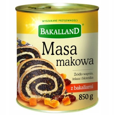 Masa Makowa z bakaliami 850 gram .