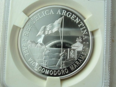 - ARGENTYNA -- 2007 -- 5 Pesos -- International Polar Year -- SREBRO