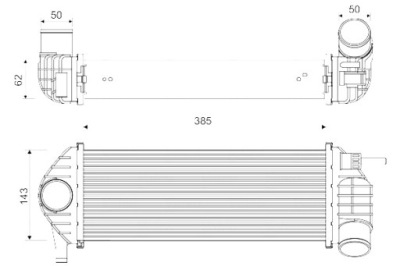 Valeo интеркулер радиатор воздуха valeo 818584 renault kangoo фото №1