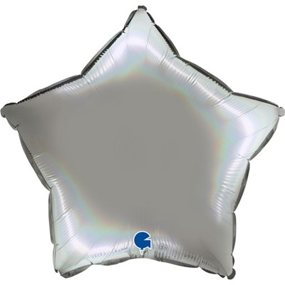 Balon foliowy Gwiazda Srebrna 46 cm