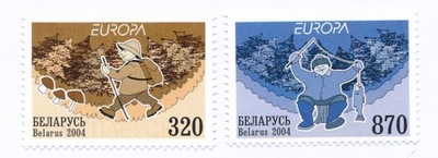 Białoruś Mi.543-544 czyste** Europa Cept, grzyby, ryby
