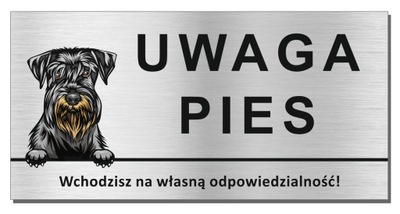 TABLICZKA OSTRZEGAWCZA UWAGA PIES - SZNAUCER