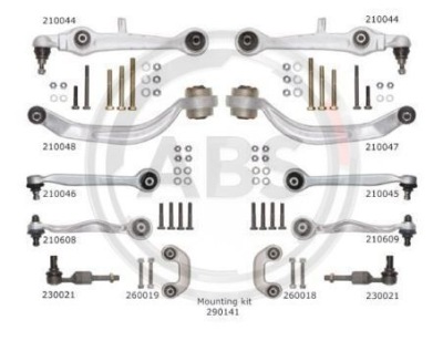 Набор рычагов audi a4 a6 vw passat b5 фото №1