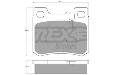 TOMEX BRAKES КОЛОДКИ ГАЛЬМІВНІ MERCEDES W124 89-93 ЗАД 260E - 300CE