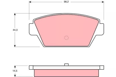 ZAPATAS HAM. MITSUBISHI COLT 3 TRW GDB945 JUEGO ZAPATAS HAMULCOWYCH,  