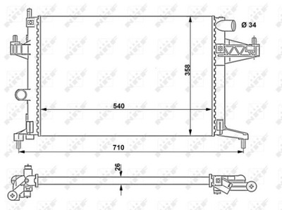 РАДИАТОР ВОДЫ NRF 519596