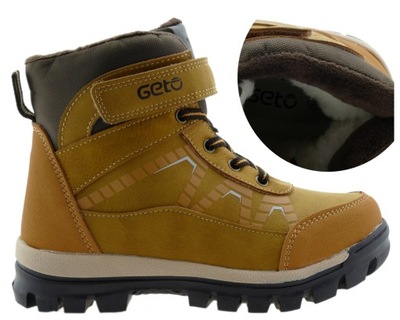 BUTY ZIMOWE CHŁOPIĘCE OCIEPLANE ŚNIEGOWCE RZEPY R.30