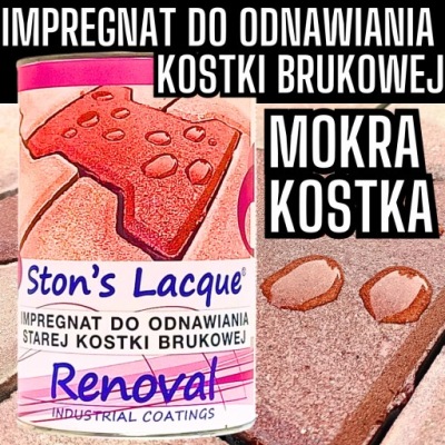 IMPREGNAT DO RENOWACJI STAREJ KOSTKI BRUKOWEJ 10L "MOKRA KOSTKA" $