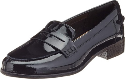 CLARKS DAMSKIE MOKASYNY CZARNE WSUWANE 42 1SSE