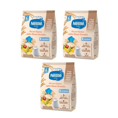 NESTLE KASZKA MLECZNO-RYŻOWA JABŁKO-GRUSZKA 3X230G