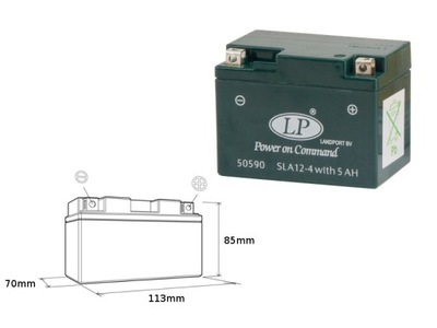 LANDPORT BATERÍA SLA12-4S 12V 5AH 113X69X85MM  