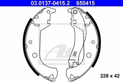 ATE 03.0137-0415.2 КОМПЛЕКТ КОЛОДОК ТОРМОЗНЫХ