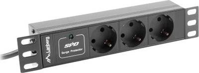 Listwa zasilająca PDU 10'' 1U 3x Schuko 2m