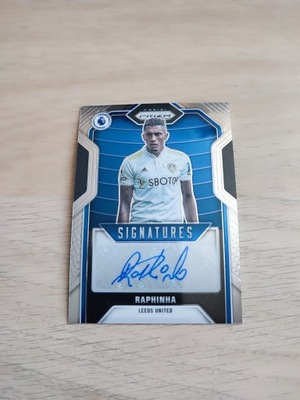 Raphinha panini autograf auto Leeds United prizm