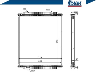 РАДИАТОР ДВИГАТЕЛЯ NISSENS 5010315845 5001866239 39