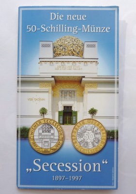 AUSTRIA 50 SCHILLING 1997 WIEDEŃ SECESJA BIMETAL