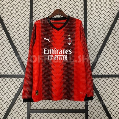 Koszulka AC Milan 2023/24 HOME Długie Rękawy, S