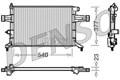 РАДІАТОР ВОДИ DENSO DRM20082