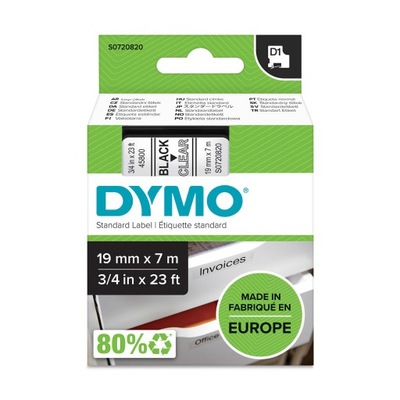 Dymo S0720820 Taśma D1 19mm x 7m przezroczysta