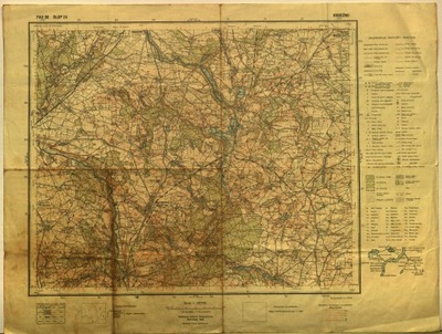 ROGOŹNO. Topograficzna mapa 1934
