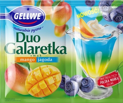 GALARETKA GELLWE DUO MANGO JAGODA 75G