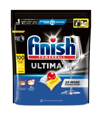 Finish Ultimate kapsle do myčky Lemon 100 ks