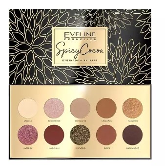 EVELINE SPICY COCOA EYESHADOW PALETTE 10 ODCIENI 10G