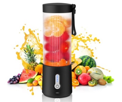 Przenośny blender do koktajli i smoothie 450ml Czarny