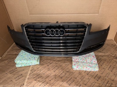 Audi a8 d4 lift бампер перед решётка радиатора pdc омыватель комплект orginał lx7r 2016 r фото №1