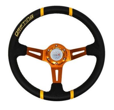 STEERING WHEEL SPORTS TYPE FIAT CINQUECENTO LEATHER + ADAPTER  