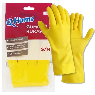 REKAWICE GOSPODARCZE GOMA GUANTES POTENTE ZOLTE S/M - PAR (2 SZT)  