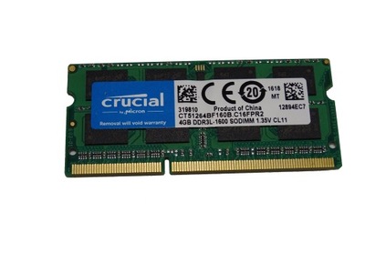 CRUCIAL DDR3L 4GB 1600MHz.