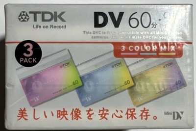 3 Kasety do kamery TDK mini DV DVM60CMX3A MiniDV