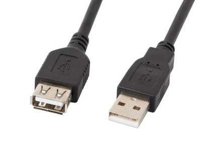 Kabel przedłużający USB 2.0 Lanberg 3m czarny