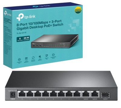 Switch TL-SL1311P 10/100 Mb/s PoE+ 3 porty gigabit