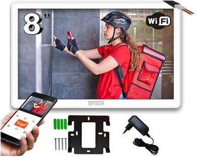 VIRGO ONE PLUS 8'' Cyfrowy Monitor Wideodomofonu WiFi Biały 5TECH