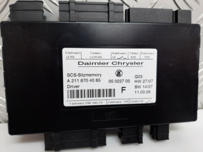 Модуль сиденье mercedes w211 e-klasa a2118704085 фото №1