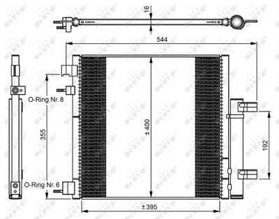 RADUADOR DE ACONDICIONADOR - CONDENSADOR EASY FIT NRF 350048  