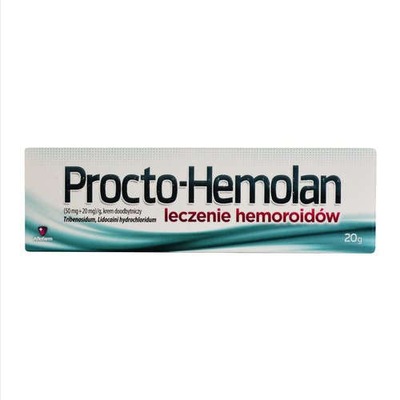 Procto-Hemolan, (50 mg+20 mg)/g, leczenie hemoroidów, 20g, Aflofarm