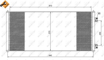 CONDENSADOR DE ACONDICIONADOR FORD TRANSIT 00- 06- NRF35651  