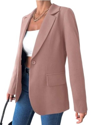 SHEIN RÓŻOWA MARYNARKA DAMSKA NA GUZIKI M 1ŁŁS