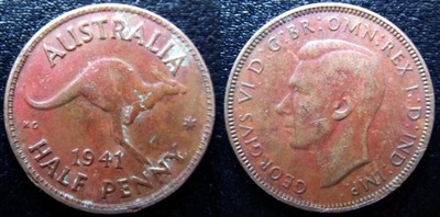 Australia 1/2 penny 1941