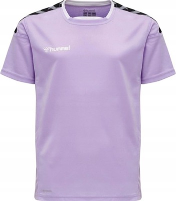 KOSZULKA HUMMEL AUTHENTIC KIDS POLY FIOLETOWA SPORTOWA BEECOOL ROZMIAR 140